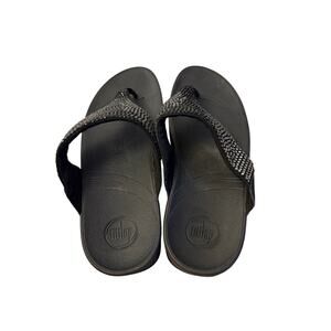 Fitflop Lulu Flare Crystal Toe-Post, size 11